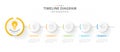 Infographic 5 Steps Modern Timeline diagram with progress circle topics