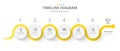 Infographic 6 Steps Modern Timeline diagram with progress circle topics