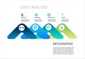 infographic template for business. swot funnel and roadmap Royalty Free Stock Photo