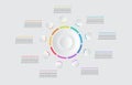 Infographic template circle modern diagram topic , presentation infographic vector Royalty Free Stock Photo