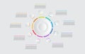 Infographic template of circle modern diagram topic , presentation infographic vector Royalty Free Stock Photo
