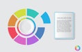 Infographic template of circle pie chart modern diagram topic , presentation infographic vector Royalty Free Stock Photo