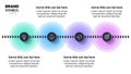 Infographic template. 4 circles in a row with icons and text Royalty Free Stock Photo