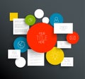 Infographic template with circles and squares Royalty Free Stock Photo
