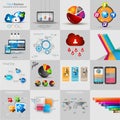 Infographic template collections with a lot of different design elements