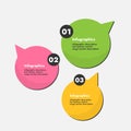 Infographic template dialog forms in different colors Royalty Free Stock Photo