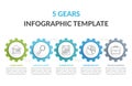 Infographic Template with Gears Royalty Free Stock Photo