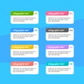 Infographic template flat vector white plates with different colored caps Royalty Free Stock Photo