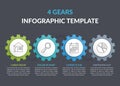 Infographic Template with Gear Royalty Free Stock Photo