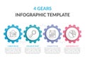 Infographic Template with Gears Royalty Free Stock Photo