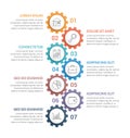 Infographic Template with Gears Royalty Free Stock Photo