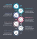 Infographic Template with Gears Royalty Free Stock Photo