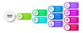 Infographic template. Hierarchy concept. 10 linked steps