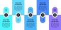 Infographic template. Horizontal line with numbers and 5 steps