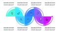 Infographic template. Horizontal line with 8 steps