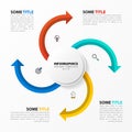 Infographic template with icons and 4 options or steps. Arrows Royalty Free Stock Photo