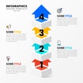 Infographic template with icons and 4 options or steps Royalty Free Stock Photo