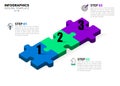 Infographic template with icons and 3 options or steps. Puzzle Royalty Free Stock Photo