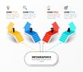 Infographic template with icons and 4 options or steps. Staircase Royalty Free Stock Photo