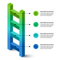 Infographic template. isometric ladder with 4 steps. Vector Royalty Free Stock Photo