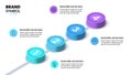 Infographic template. Isometric line with 4 columns