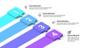 Infographic template. 4 isometric puzzle pieces with numbers