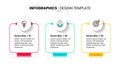 Infographic template. 3 line banners with icons and text Royalty Free Stock Photo