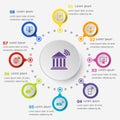 Infographic template with online banking icons Royalty Free Stock Photo