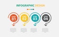 Infographic template with option or step for business presentation