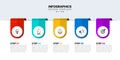 Infographic template with 5 options or steps. Ribbon Royalty Free Stock Photo