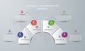 Infographic template with 4 options, workflow, process chart,Timeline infographics design vector and marketing icons can be used f