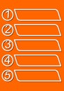 Infographic template for presentation of five options or steps with blank frames for own message in monoline design Royalty Free Stock Photo
