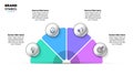 Infographic template. Semicircle with balls and 4 steps Royalty Free Stock Photo