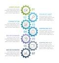 Infographic Template with Gears Royalty Free Stock Photo