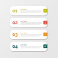 Infographic template with 4 steps