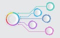 Infographic template structure circle modern diagram topic , presentation infographic vector Royalty Free Stock Photo