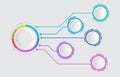 Infographic template of structure circle modern diagram topic , presentation infographic vector Royalty Free Stock Photo