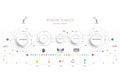Infographic template timeline technology hi-tech digital and eng