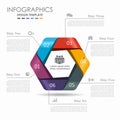Infographic template. Vector illustration. Can be used for workflow layout, diagram, business step options, banner. Royalty Free Stock Photo