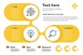 Infographic template vector timeline process 3 option Royalty Free Stock Photo