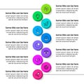 Infographic template. Vertical line with 10 steps and circles Royalty Free Stock Photo