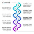 Infographic template. Vertical timeline with 8 steps Royalty Free Stock Photo