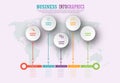 Infographic template with visual icons. 5 steps for modeling a business, Finance, project, plan, or marketing