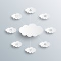 Infographic template. White clouds background Royalty Free Stock Photo