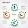 Infographic Templates for Business Vector Illustration, banner, slide, presentation, graph, chart, diagram, timeline vector Royalty Free Stock Photo