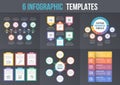 6 Infographic Templates Royalty Free Stock Photo