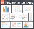 9 Infographic Templates Royalty Free Stock Photo