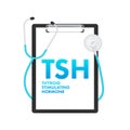 Infographic with thyroid stimulating hormone. Thyroid stimulating hormone. Vector illustration. Royalty Free Stock Photo
