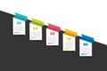 Infographic timeline banner. Step by step report template.