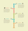 Infographic timeline chart elements